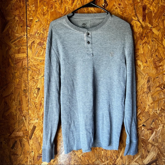 Timberland Other - Timberland Long sleeve thermal waffle henley grey Small